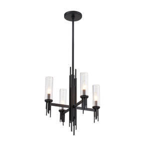 Mini Chandeliers Glass Shade by Alora ( 452 | CH335418MBCR Torres ) 
