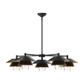 Mid. Chandeliers Metal Shade by Alora ( 452 | CH475138MBCL Tetsu ) 