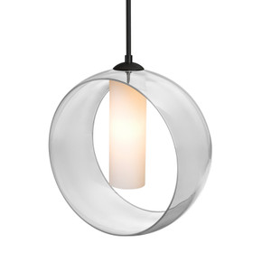 Mini Pendants Glass Down by Besa ( 74 | 1JC-PLATOCL-BK Besa Plato Pendant ) 