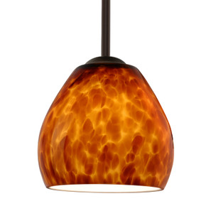 Mini Pendants Glass Down by Besa ( 74 | 1TT-412218-MED-BR Besa Bolla Stem Pendant ) 