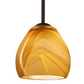 Mini Pendants Glass Down by Besa ( 74 | 1TT-4122HN-LED-BR Besa Bolla Stem Pendant ) 