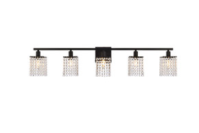 Bathroom Fixtures Five+Lights by Elegant Lighting ( 173 | LD7014BK Phineas ) 