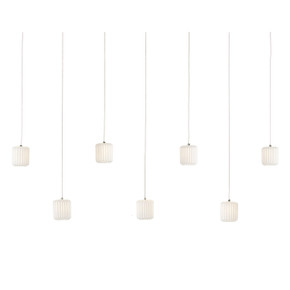 Linear/Island 4 Light + by Currey and Company ( 142 | 9000-1060 Dove Collection ) 
