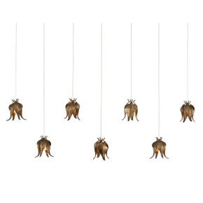 Linear/Island 4 Light + by Currey and Company ( 142 | 9000-1070 Iota Collection ) 