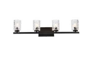 Bathroom Fixtures Four Lights by Elegant Lighting ( 173 | LD7028W32BK Cassie ) 