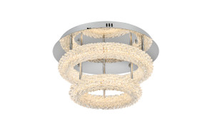 Flush Mounts Ring Shade/Halo by Elegant Lighting ( 173 | 3800F18L2C Bowen ) 
