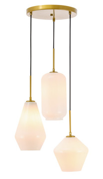 Mini Pendants 3 Light Cluster by Elegant Lighting ( 173 | LD2269BR Gene ) 