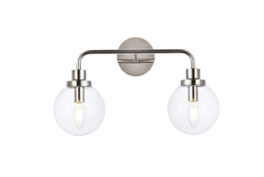 Bathroom Fixtures Two Lights by Elegant Lighting ( 173 | LD7033W19PN Hanson ) 