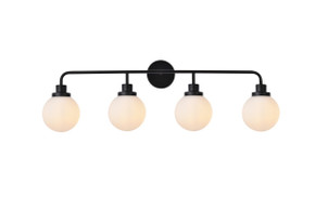 Bathroom Fixtures Four Lights by Elegant Lighting ( 173 | LD7036W38BK Hanson ) 