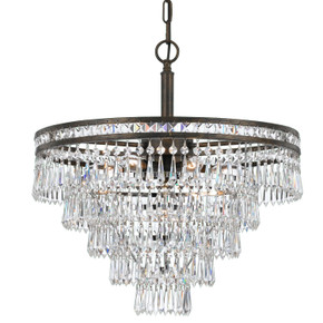 Mid. Chandeliers Glass Down by Crystorama ( 60 | 5264-EB-CL-MWP Mercer ) 