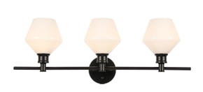 Bathroom Fixtures Three Lights by Elegant Lighting ( 173 | LD2317BK Gene ) 