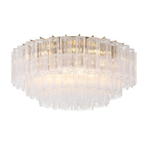 Flush Mounts Glass Down by Crystorama ( 60 | ADD-331-AG-CL Addis ) 