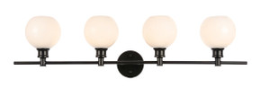 Bathroom Fixtures Four Lights by Elegant Lighting ( 173 | LD2323BK Collier ) 