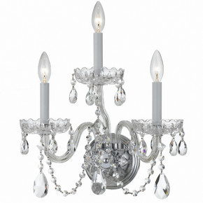 Sconces Triple Candle by Crystorama ( 60 | 1033-CH-CL-MWP Traditional Crystal ) 