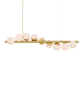 Linear/Island Geometric/Linear by Currey and Company ( 142 | 9000-1172 Barcarolle Linear Chandelier ) 