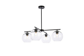 Mid. Chandeliers Glass Down by Elegant Lighting ( 173 | LD2331BK Opus ) 