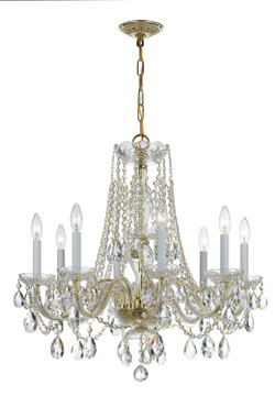 Mid. Chandeliers Candle by Crystorama ( 60 | 1138-PB-CL-MWP Traditional Crystal ) 