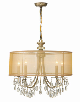 Mid. Chandeliers Drum Shade by Crystorama ( 60 | 5625-AB Hampton ) 