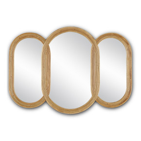 Mirrors Oval/Round by Currey and Company ( 142 | 1000-0128 Triboa Mirror ) 