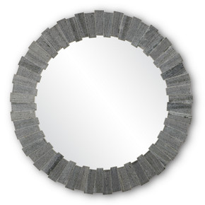 Mirrors Oval/Round by Currey and Company ( 142 | 1000-0130 Dario Round Gray Mirror ) 