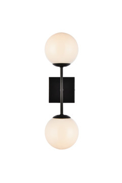 Sconces Double Glass by Elegant Lighting ( 173 | LD2358BK Neri ) 