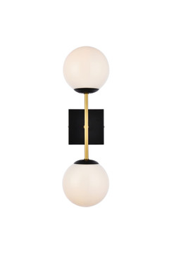 Sconces Double Glass by Elegant Lighting ( 173 | LD2358BKR Neri ) 