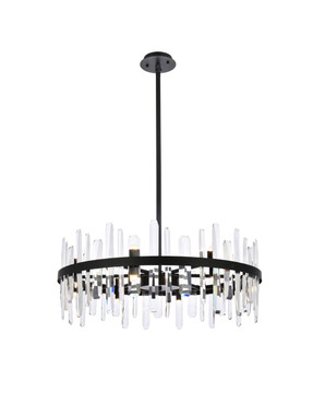 Mid. Chandeliers Drum Shade by Elegant Lighting ( 173 | 2200D32BK Serena ) 