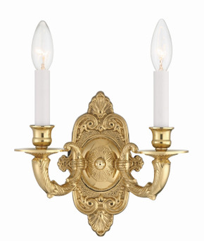 Sconces Double Candle by Crystorama ( 60 | 642-PB Cast Brass Wall Mount ) 