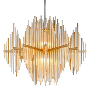 Mid. Chandeliers Glass Down by Corbett Lighting ( 68 | 238-43-GL/SS Theory ) 