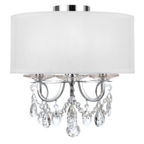 Semi-Flush Mts. Drum Shade by Crystorama ( 60 | 6623-CH-CL-MWP_CEILING Othello ) 