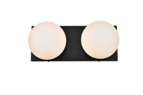 Bathroom Fixtures Two Lights by Elegant Lighting ( 173 | LD7303W14BLK Jaylin ) 
