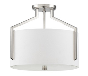 Semi-Flush Mts. Drum Shade by Designers Fountain ( 43 | 93911-PN Elara ) 
