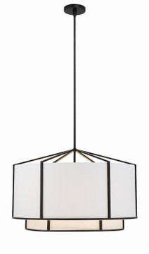 Mid. Chandeliers Drum Shade by Crystorama ( 60 | CAR-9209-BK Carlyn ) 