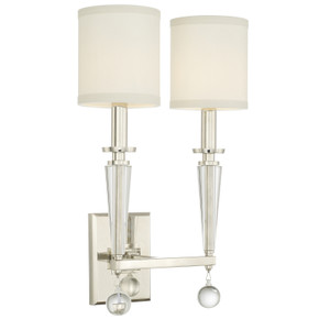 Sconces Double Candle by Crystorama ( 60 | 8102-PN Paxton ) 