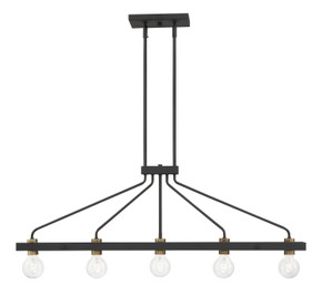 Linear/Island 4 Light + by Designers Fountain ( 43 | 94238-BK Ravella ) 