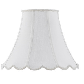 Shades Fancy by Cal Lighting ( 225 | SH-8105/14-WH PIPED SCALLOP BELL ) 