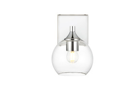 Sconces Single Glass by Elegant Lighting ( 173 | LD7308W6CH Foster ) 