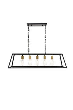Linear/Island 4 Light + by Elegant Lighting ( 173 | LD4061D38BRB Resolute ) 