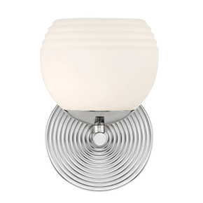 Sconces Single Glass by Designers Fountain ( 43 | D251H-WS-PN Moon Breeze ) 