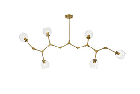 Linear/Island 4 Light + by Elegant Lighting ( 173 | 1712G70BR Cavoli ) 
