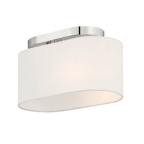 Semi-Flush Mts. Drum Shade by Designers Fountain ( 43 | D253M-SF-PN Midtown ) 
