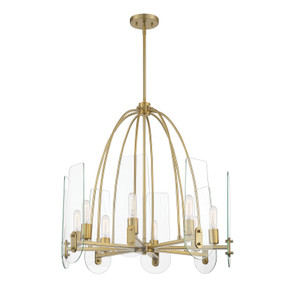 Mid. Chandeliers Glass Up by Designers Fountain ( 43 | D256M-8CH-BG Bergen Beach ) 