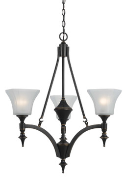 Mini Chandeliers Glass Shade by Cal Lighting ( 225 | FX-3541/3 ROCKWOOD ) 