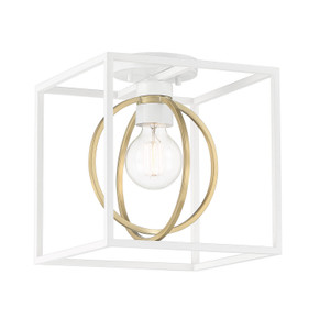 Semi-Flush Mts. Cage by Designers Fountain ( 43 | D260M-SF-MW Kew Gardens ) 