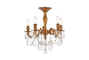 Semi-Flush Mts. Candle by Elegant Lighting ( 173 | 9205F18FG/RC Rosalia ) 