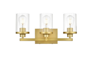 Bathroom Fixtures Three Lights by Elegant Lighting ( 173 | LD7316W18BRA Saanvi ) 