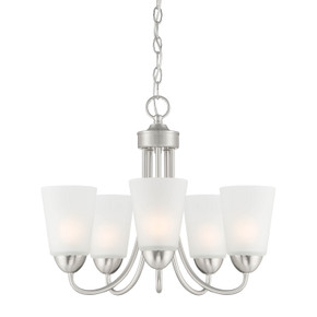 Mid. Chandeliers Glass Up by Designers Fountain ( 43 | D267M-5CH-BN Malone ) 