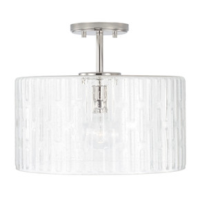 Semi-Flush Mts. Drum Shade by Capital Lighting ( 65 | 241311PN Emerson ) 