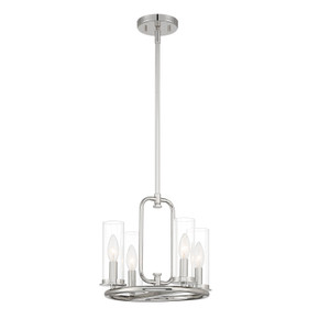 Mini Chandeliers Glass Shade by Designers Fountain ( 43 | D268C-14P-PN Hudson Heights ) 