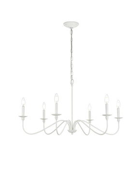 Mid. Chandeliers Candle by Elegant Lighting ( 173 | LD5056D30WH Rohan ) 